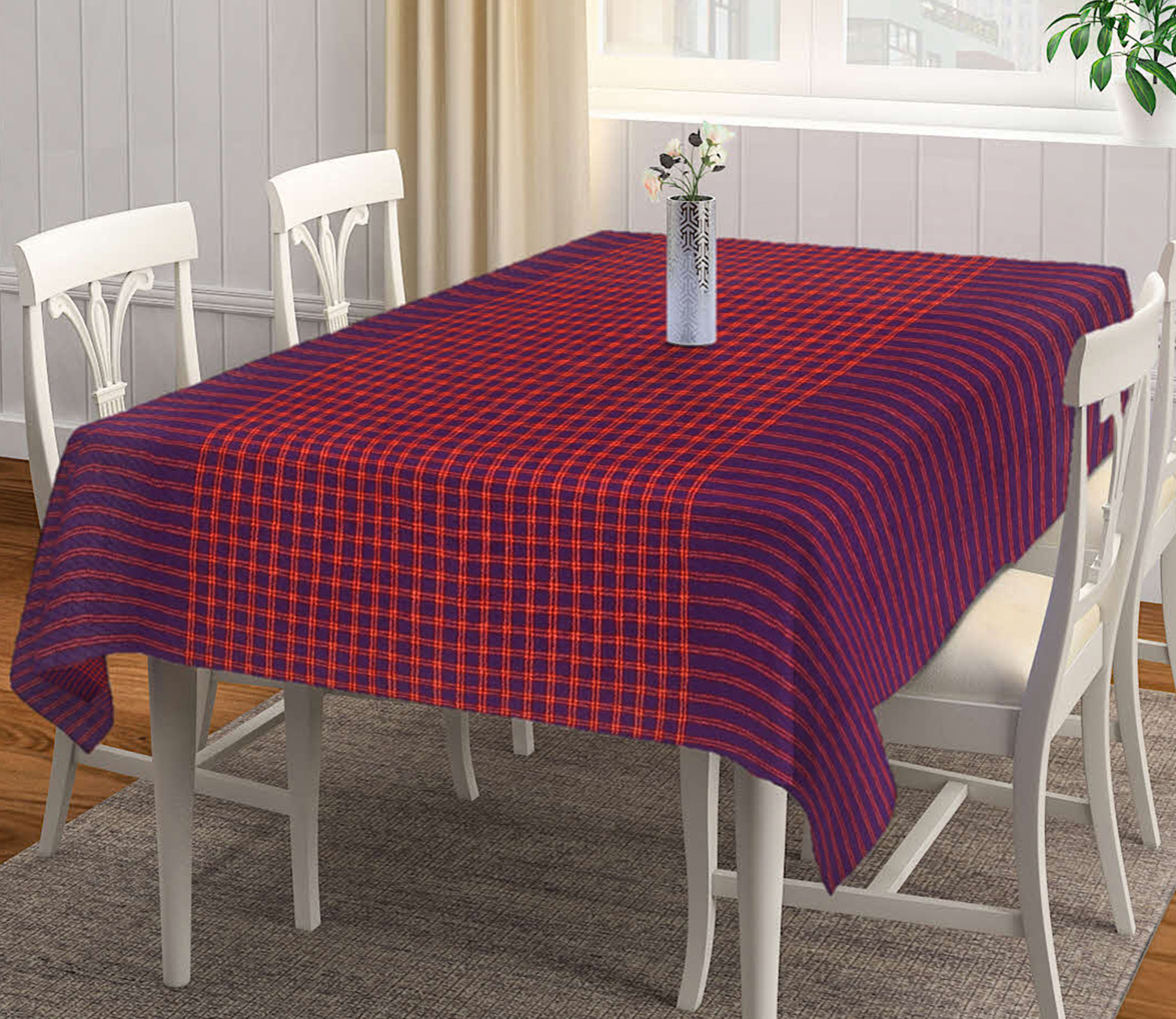 Buy Purple Woven Design 6 Seater Rectangular Table Cover at 70% OFF ...