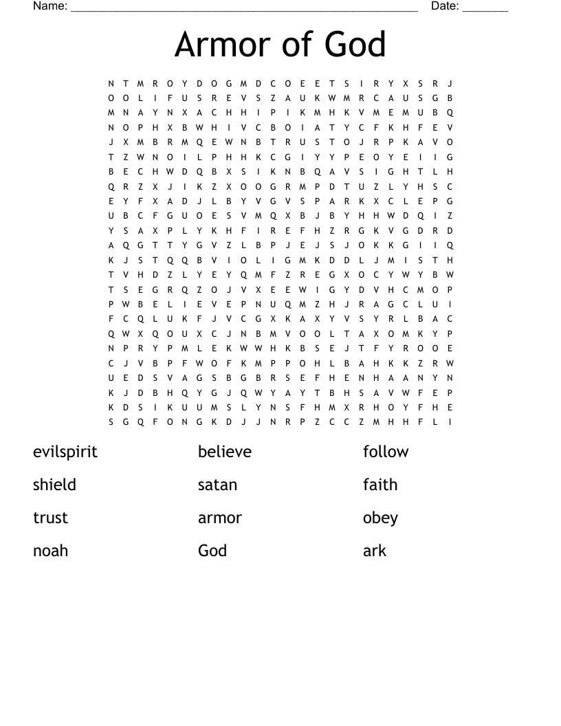 Armor of God Word Search - WordMint