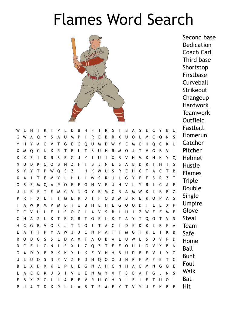 Flames Word Search 