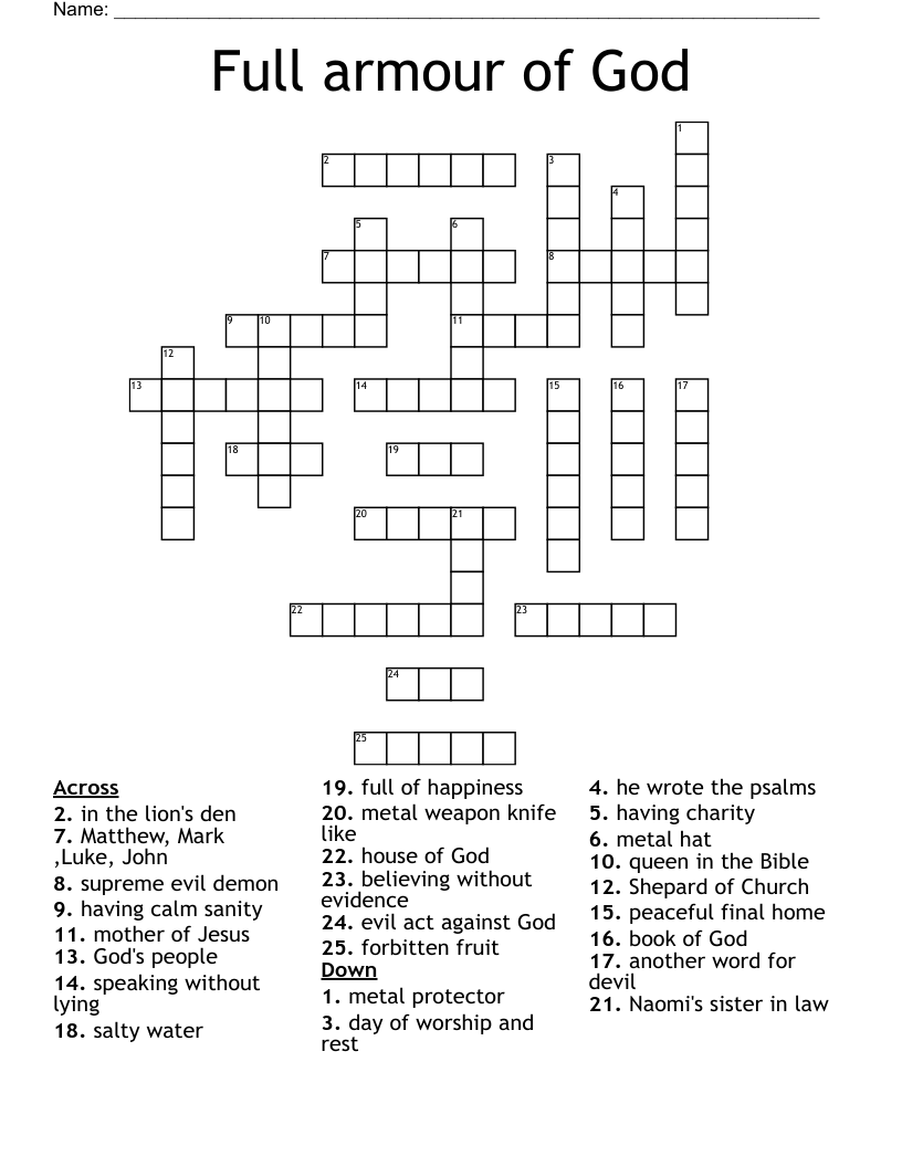 Armor Of God Word Search Puzzles - vrogue.co