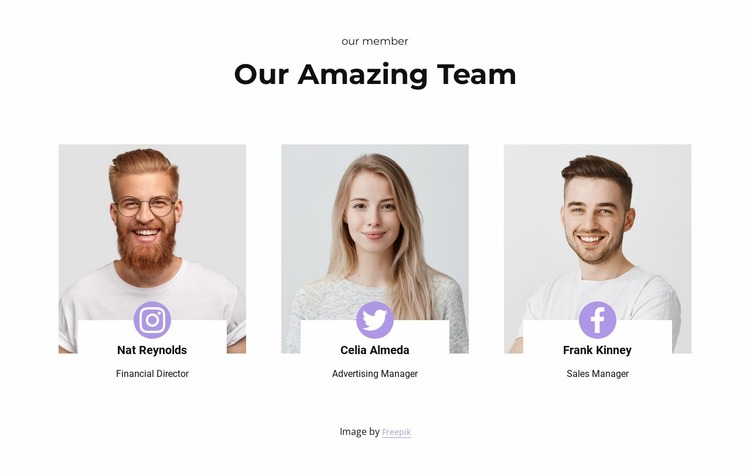 Winning team Website Mockup