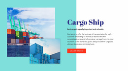 Cargo Ship - Drag & Drop Website Mockup