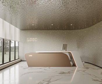 Modern Office Reception Desk-ID:214024072