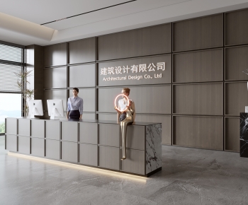 Modern Office Reception Desk-ID:250484944