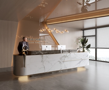 Modern Office Reception Desk-ID:761328947