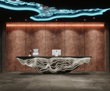 Modern Office Reception Desk-ID:965213065