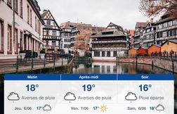 Prévisions météo du mercredi 5 juin 2024 à Strasbourg