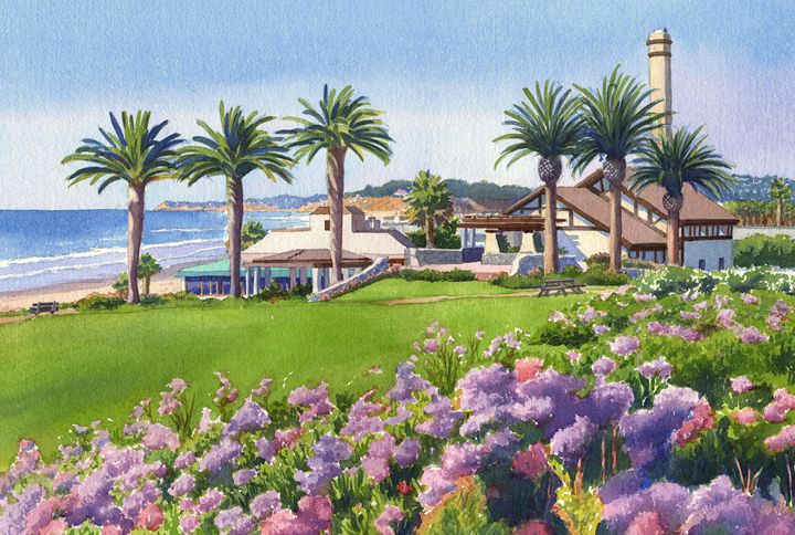 Community Center Del Mar - Mary Helmreich California Watercolors