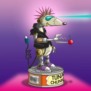 Metallic Punk Rocker Rat