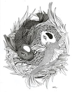 1506 - Yin Yang Koi Fish