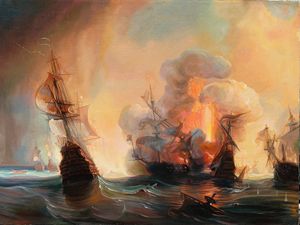 Battle of Lagos by Théodore Gudin - Sergey Lesnikov art