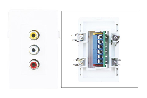 Composite stereo vægdåse