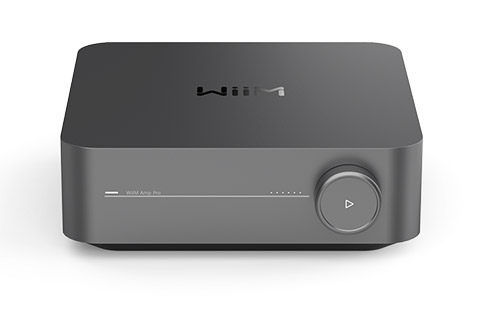 WiiM Amp Pro streaming amplifier, dark grey