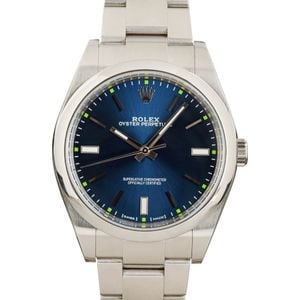 Rolex Oyster Perpetual 114300 Blue Index Dial