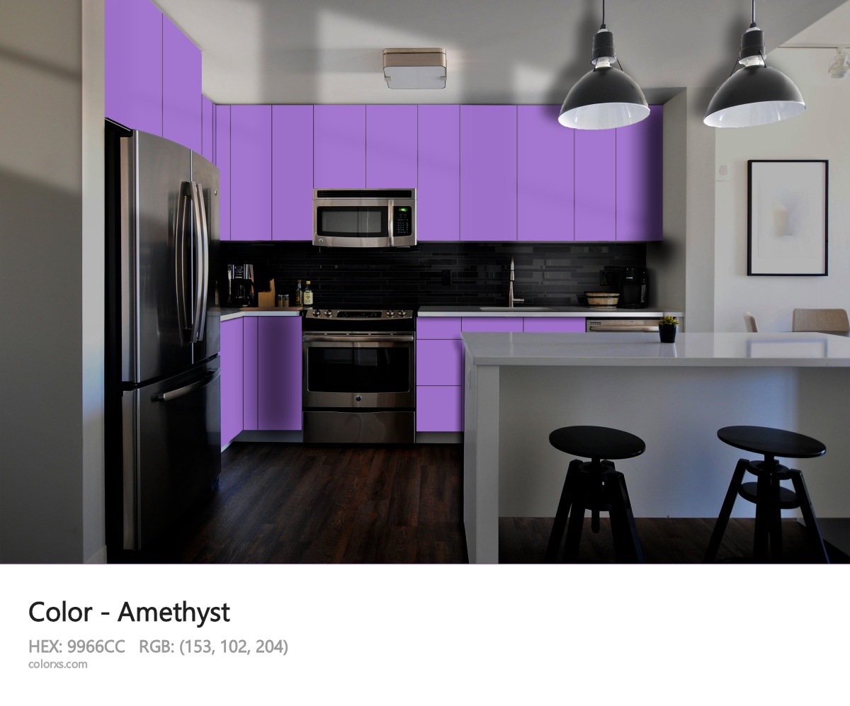 Amethyst Color modular kitchen design