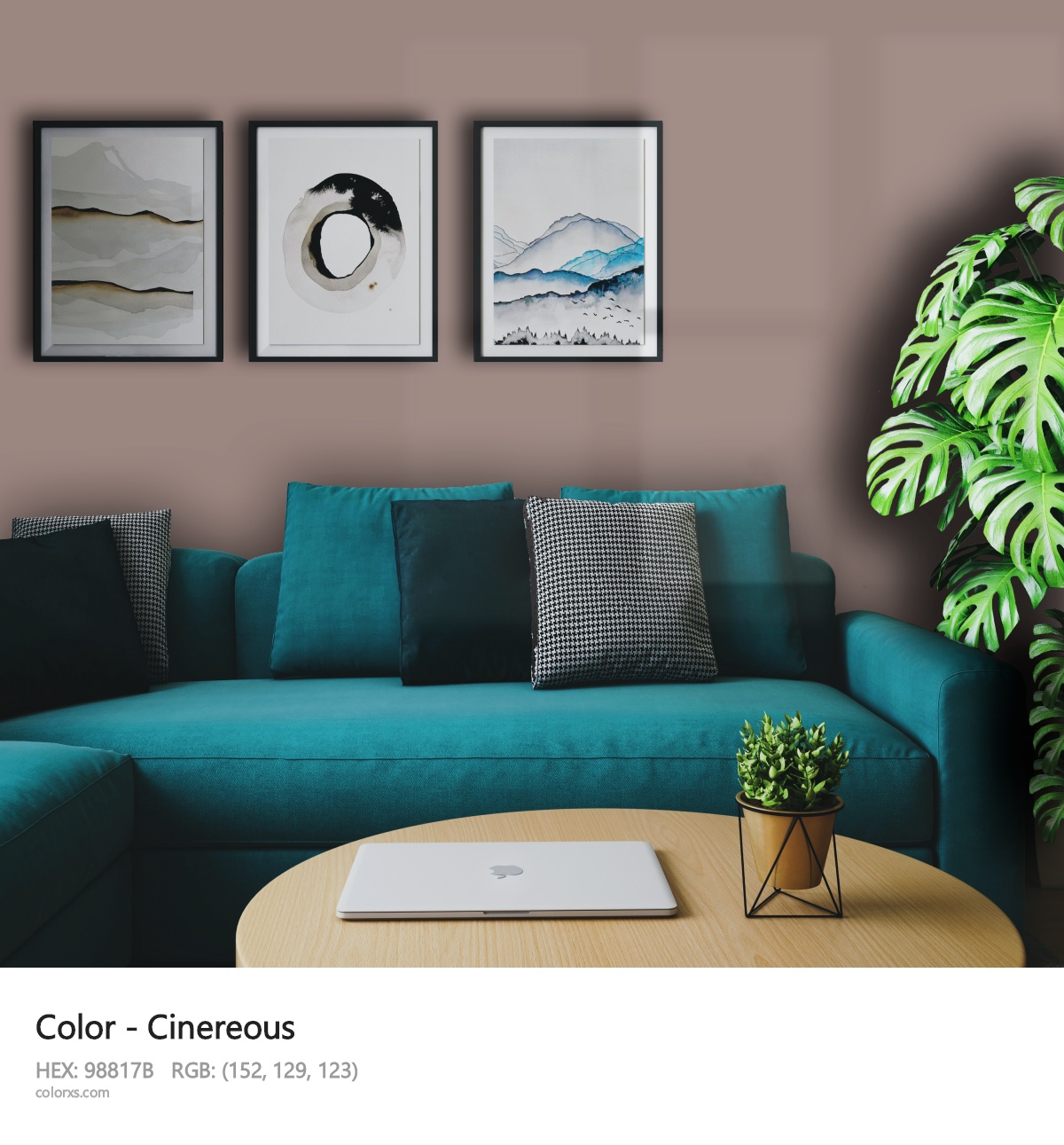 Cinereous Color cozy coffee corner interior