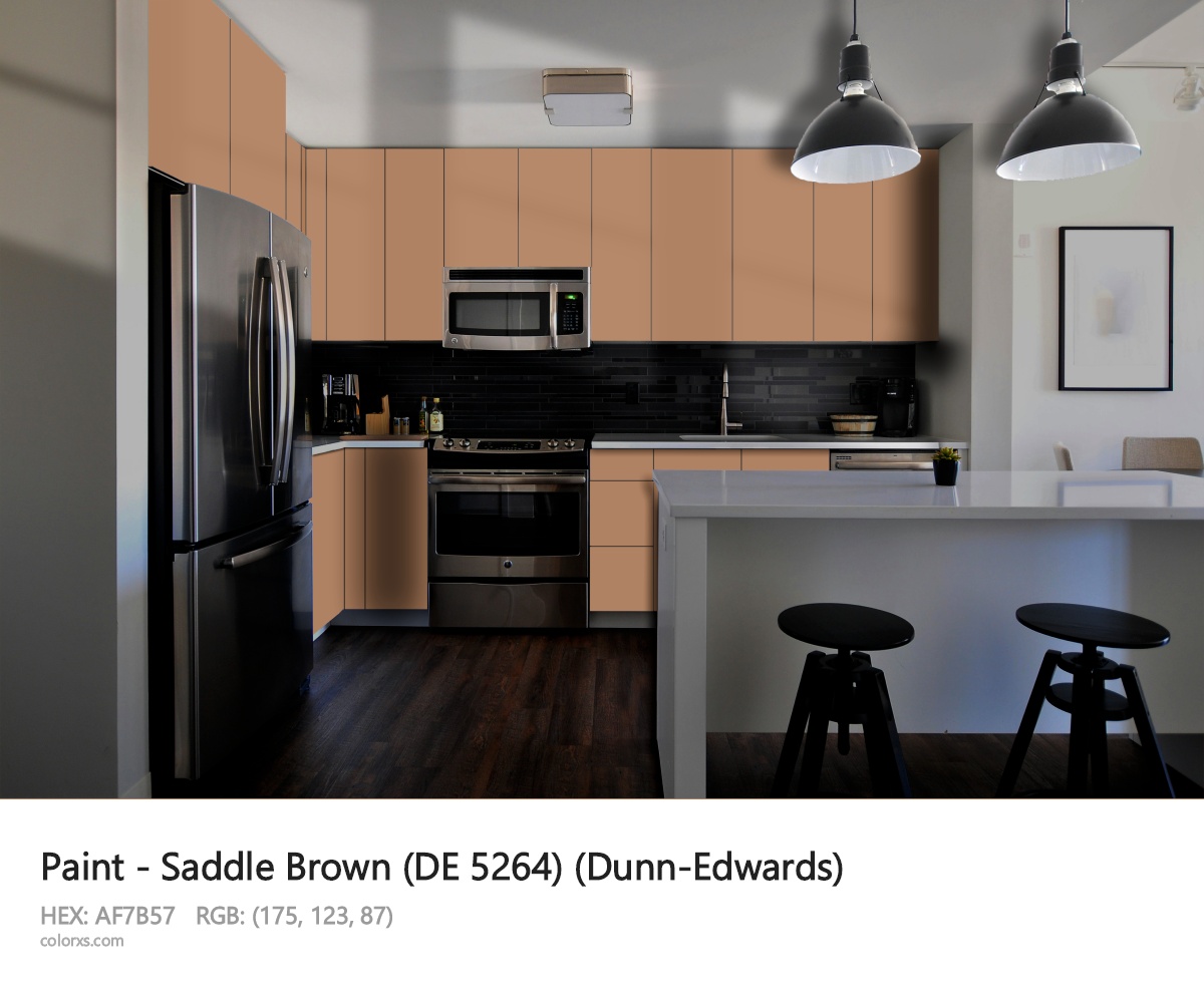 Dunn-Edwards Saddle Brown (DE 5264) Paint modular kitchen design