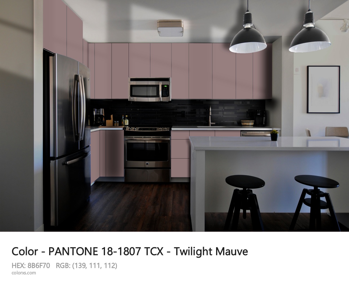 PANTONE 18-1807 TCX - Twilight Mauve CMS modular kitchen design