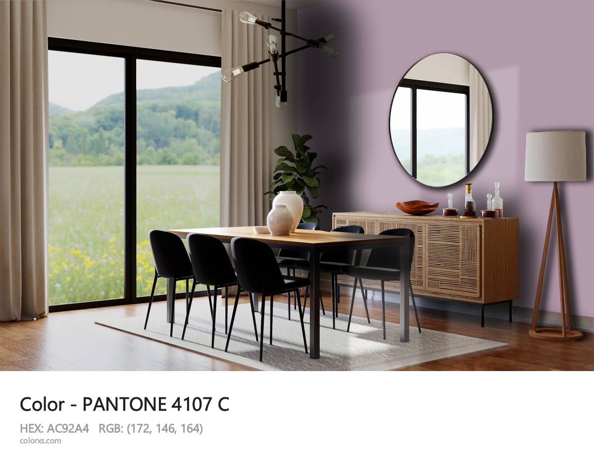 PANTONE 4107 C CMS dining room design