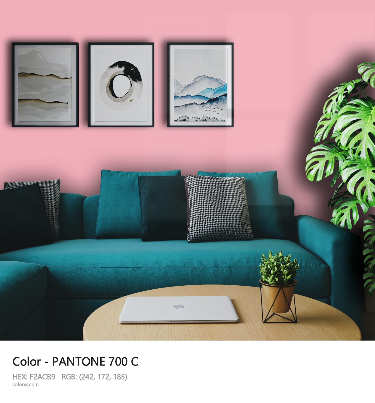 PANTONE 700 C CMS cozy coffee corner interior