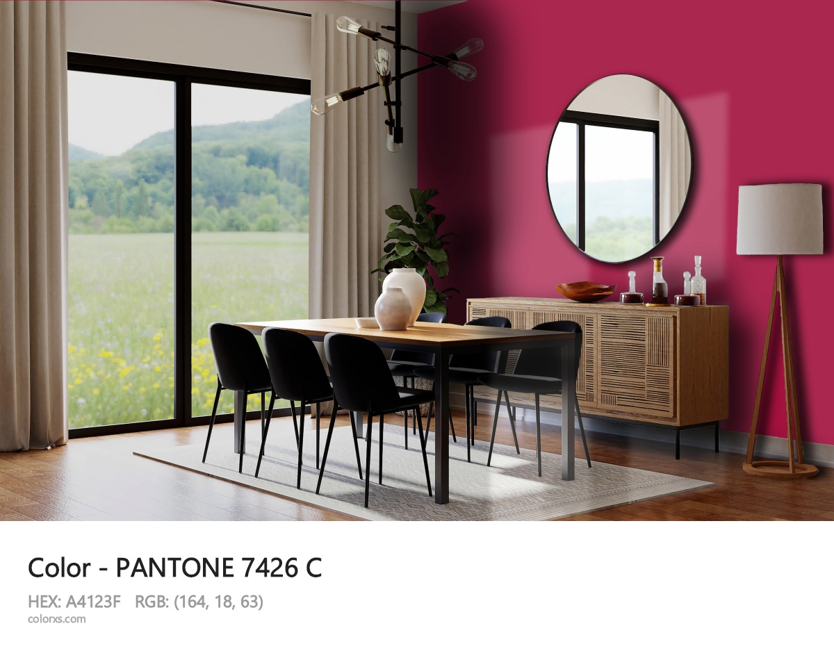 PANTONE 7426 C CMS dining room design