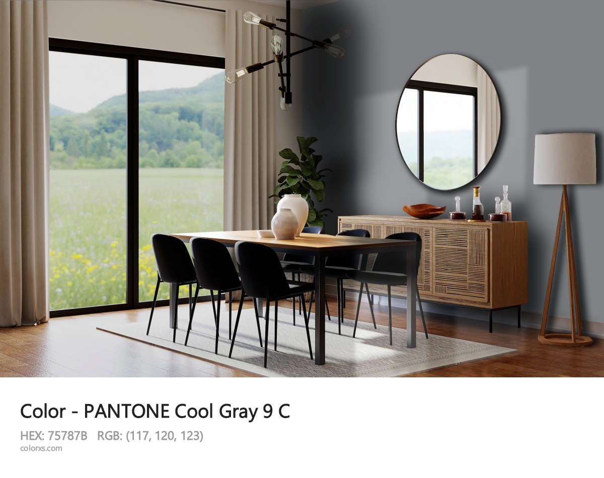 PANTONE Cool Gray 9 C CMS dining room design