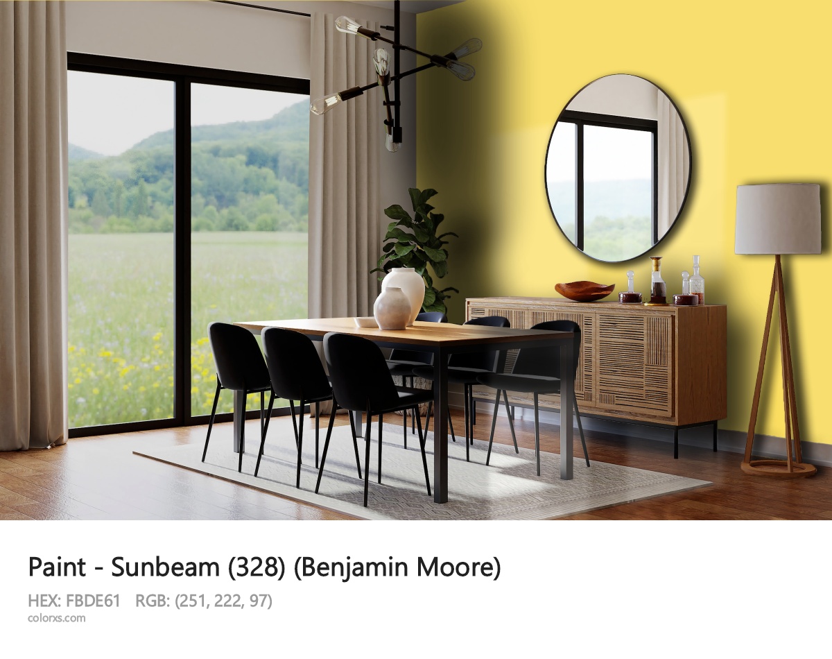 Benjamin Moore Sunbeam (328) Paint dining room design