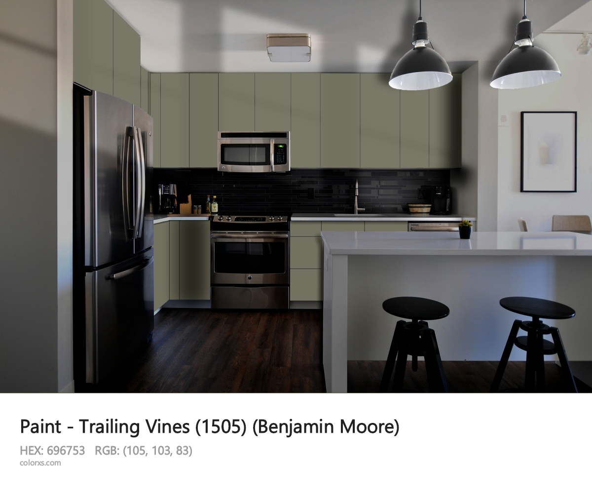 Benjamin Moore Trailing Vines (1505) Paint modular kitchen design