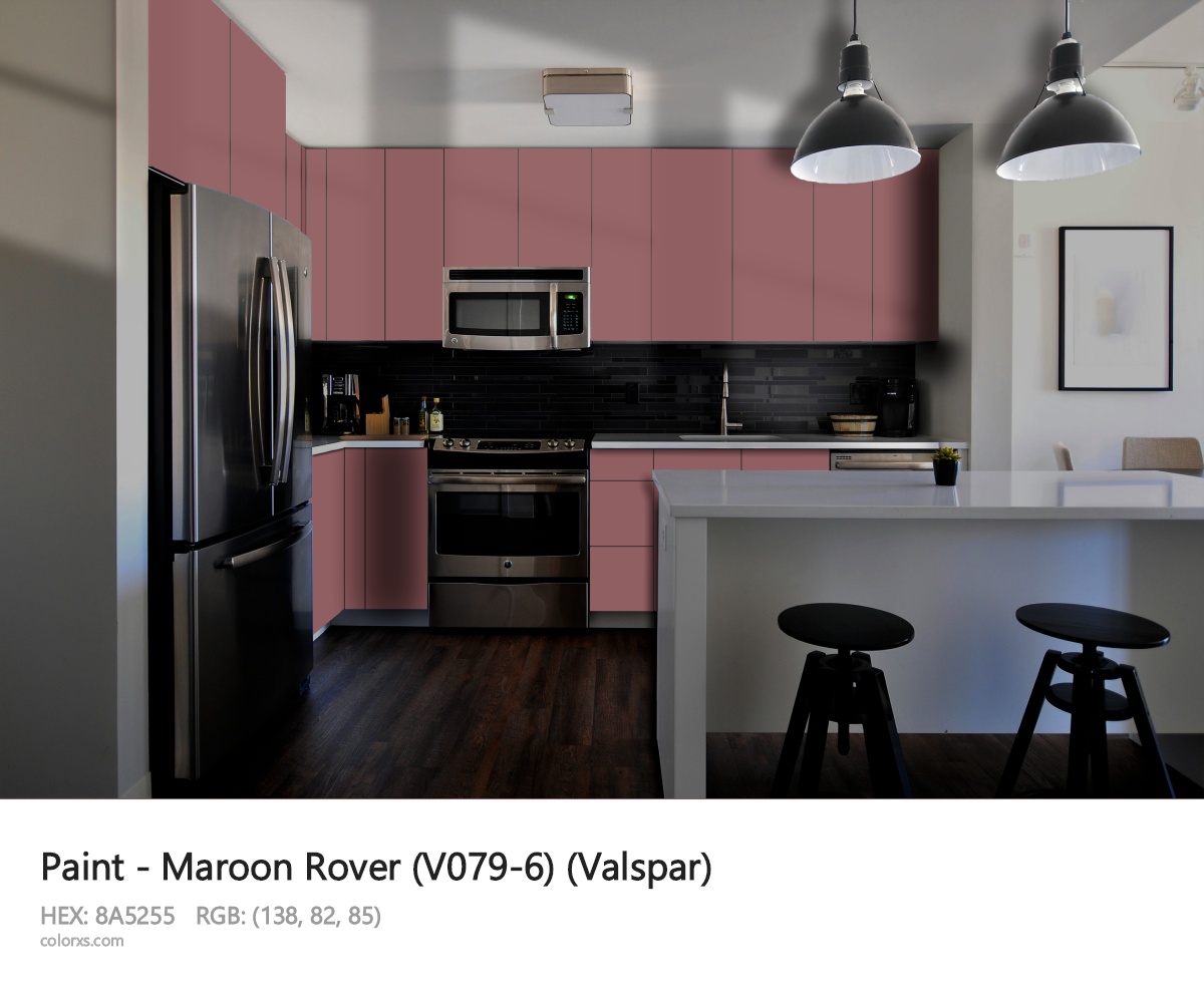 Valspar Maroon Rover (V079-6) Paint modular kitchen design