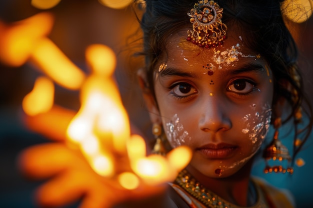 Foto grátis celebração da divindade navratri.