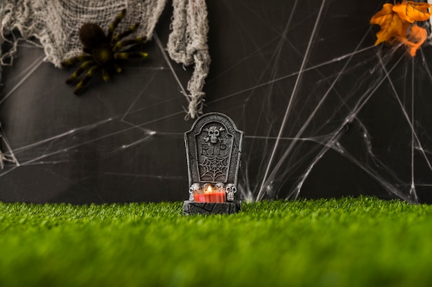 Foto grátis decoração de cemitério de halloween assustador