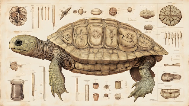 Foto grátis desenho de anatomia de estilo vintage