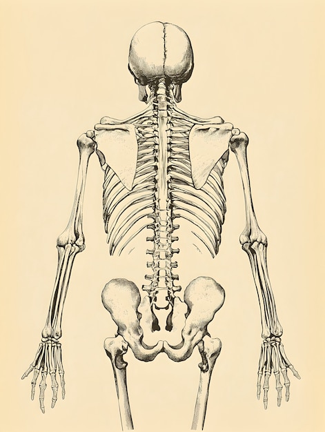 Foto grátis desenho de anatomia de estilo vintage