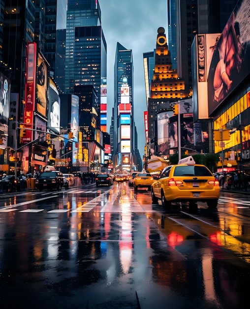 Foto grátis vista da cidade de nova iorque à noite