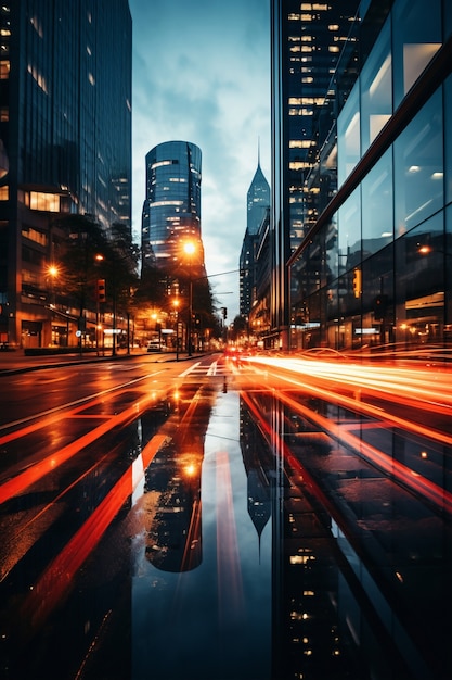 Foto grátis vista da rua da cidade à noite