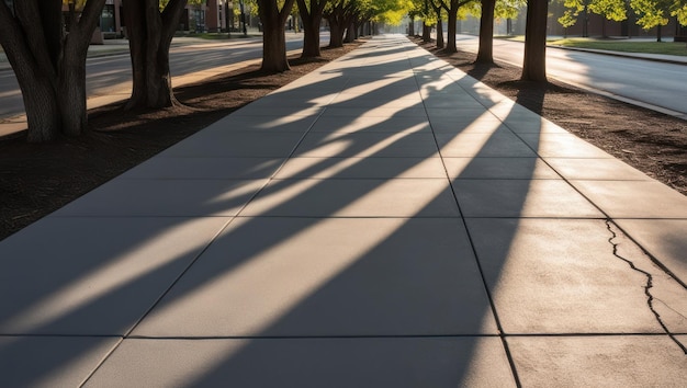 Foto boulevard sunset com sombras de árvores