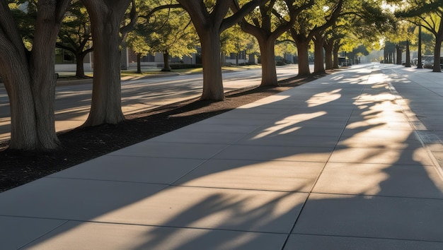 Foto boulevard sunset com sombras de árvores