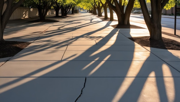 Foto boulevard sunset com sombras de árvores