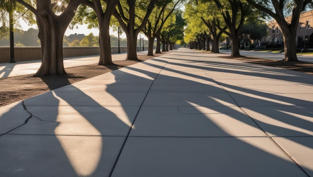 Foto boulevard sunset com sombras de árvores