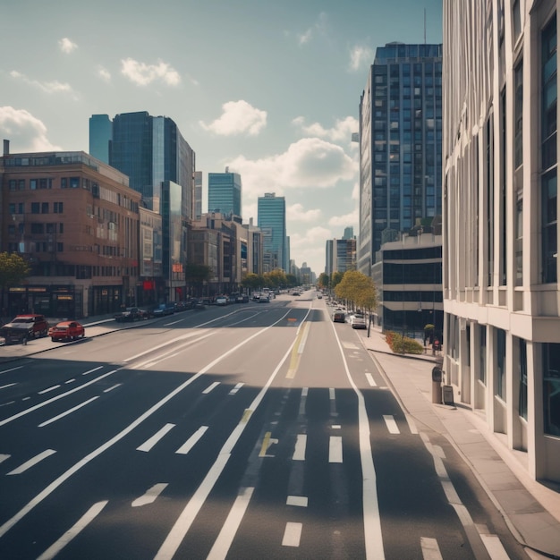 Foto imagem de fundo de estrada entre edifícios durante o dia k