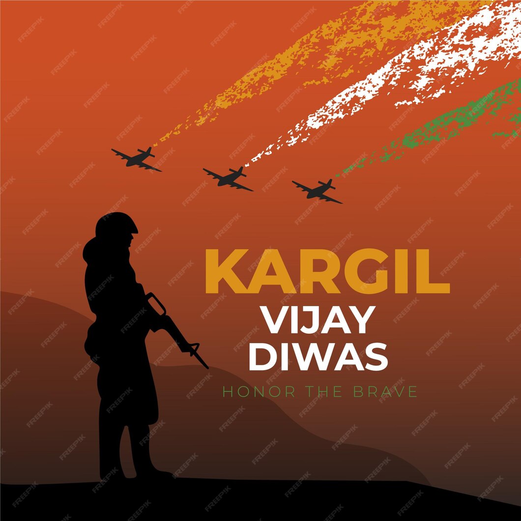 Free Vector | Hand drawn kargil vijay diwas illustration