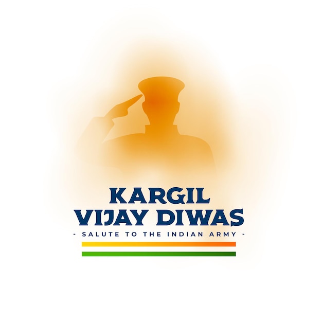 Free Vector | Kargil vijay diwas patriotic background with saluting ...