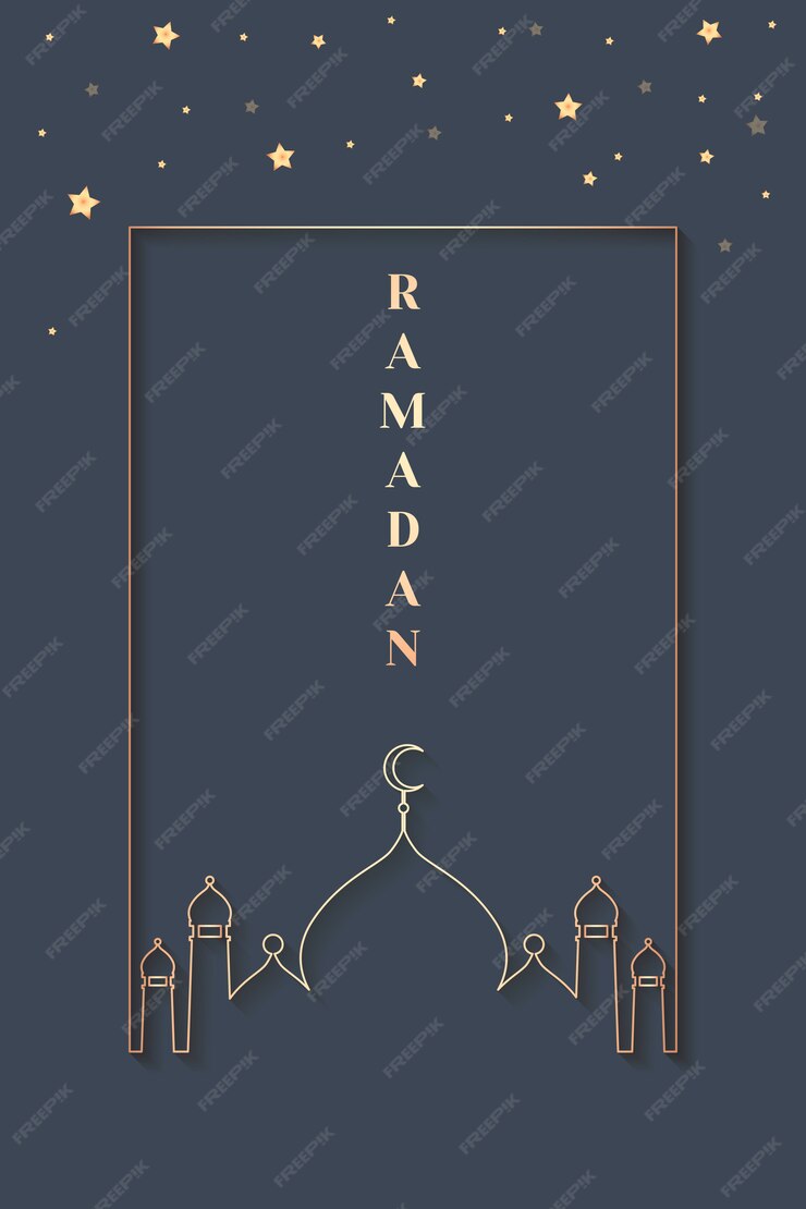 Free Vector | Ramadan framed card design