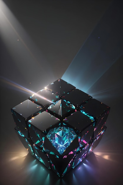 Premium AI Image | diamond cube