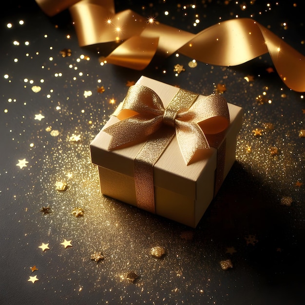 Premium Photo | Gold gift box