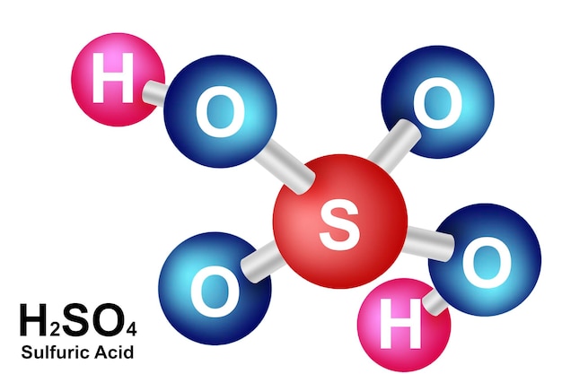 Premium Photo | Molecular formula of sulfuric acid