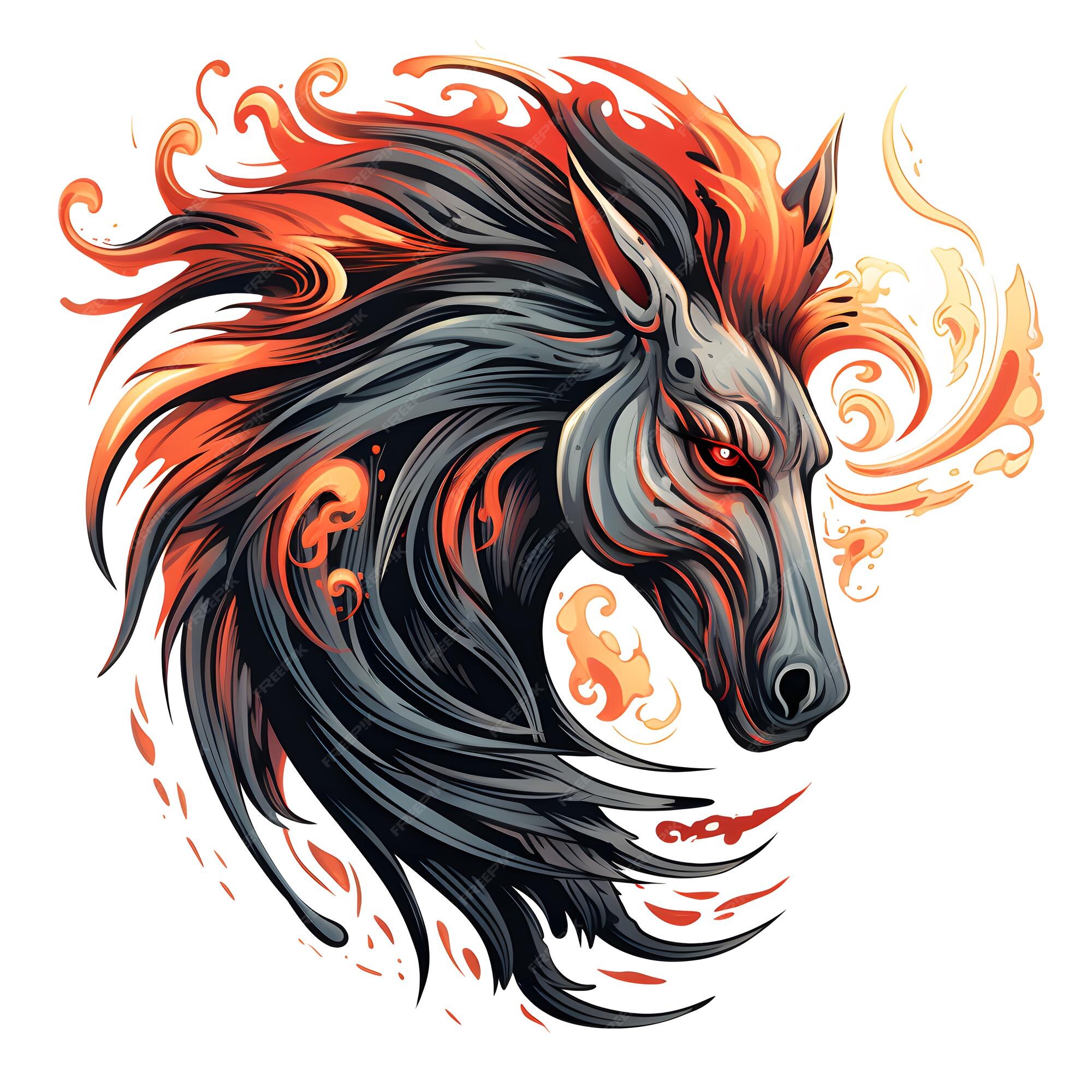 Premium AI Image | pegasus head tshirt tattoo design dark art ...