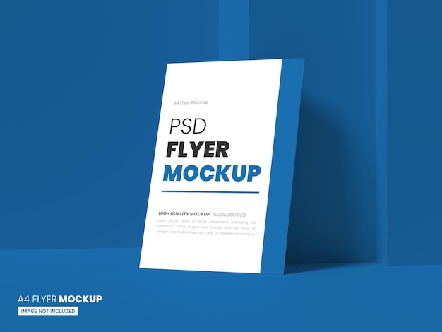 Premium PSD | A4 flyer mockup in 3d rendering