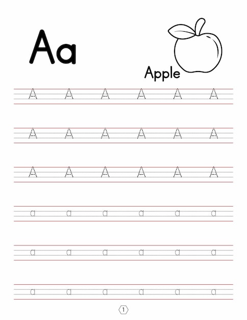 Premium Vector | Alphabet letters tracing worksheet for children. basic ...