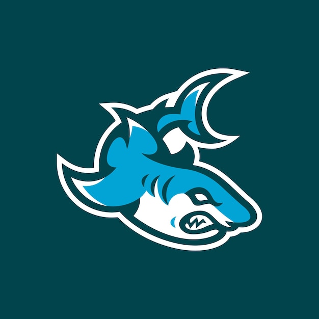 Premium Vector | Cartoon shark mascot logo design. Shark vector ...